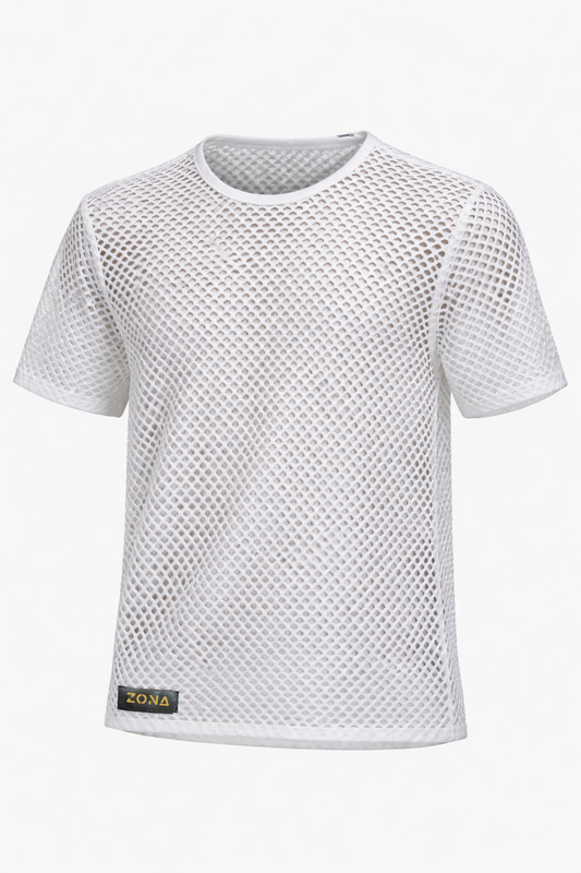 White Mesh Shirt HS017B